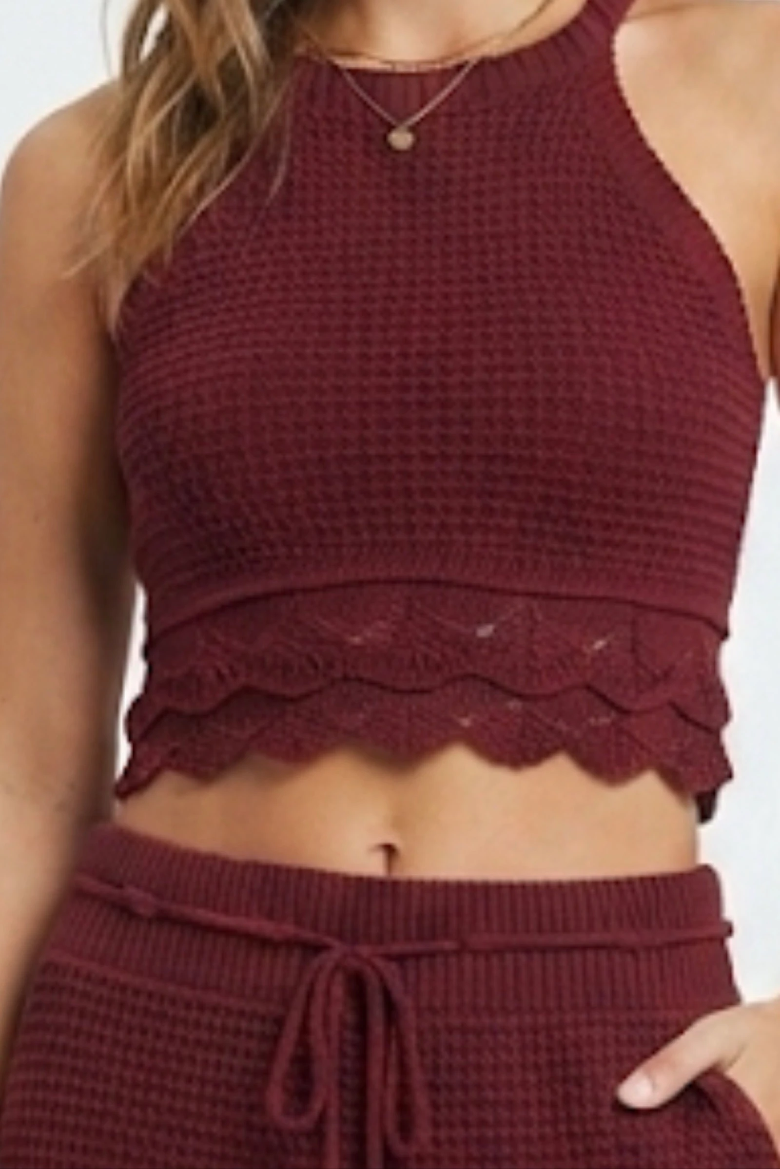 Bordeaux Cotton Crochet Set – photo 7